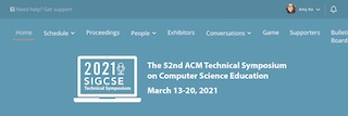 A screenshot of the Pathable platform landing page, showing the SIGSE 2021 logo.
