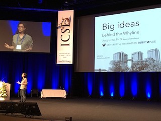 A photograph of me giving my invited talk at ICSE.