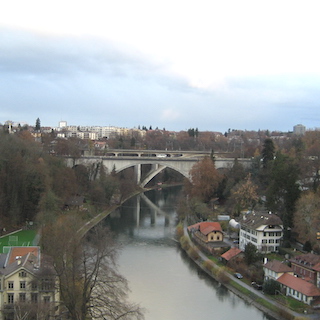 A photograph of a cloudy day in Bern, Switzerland.