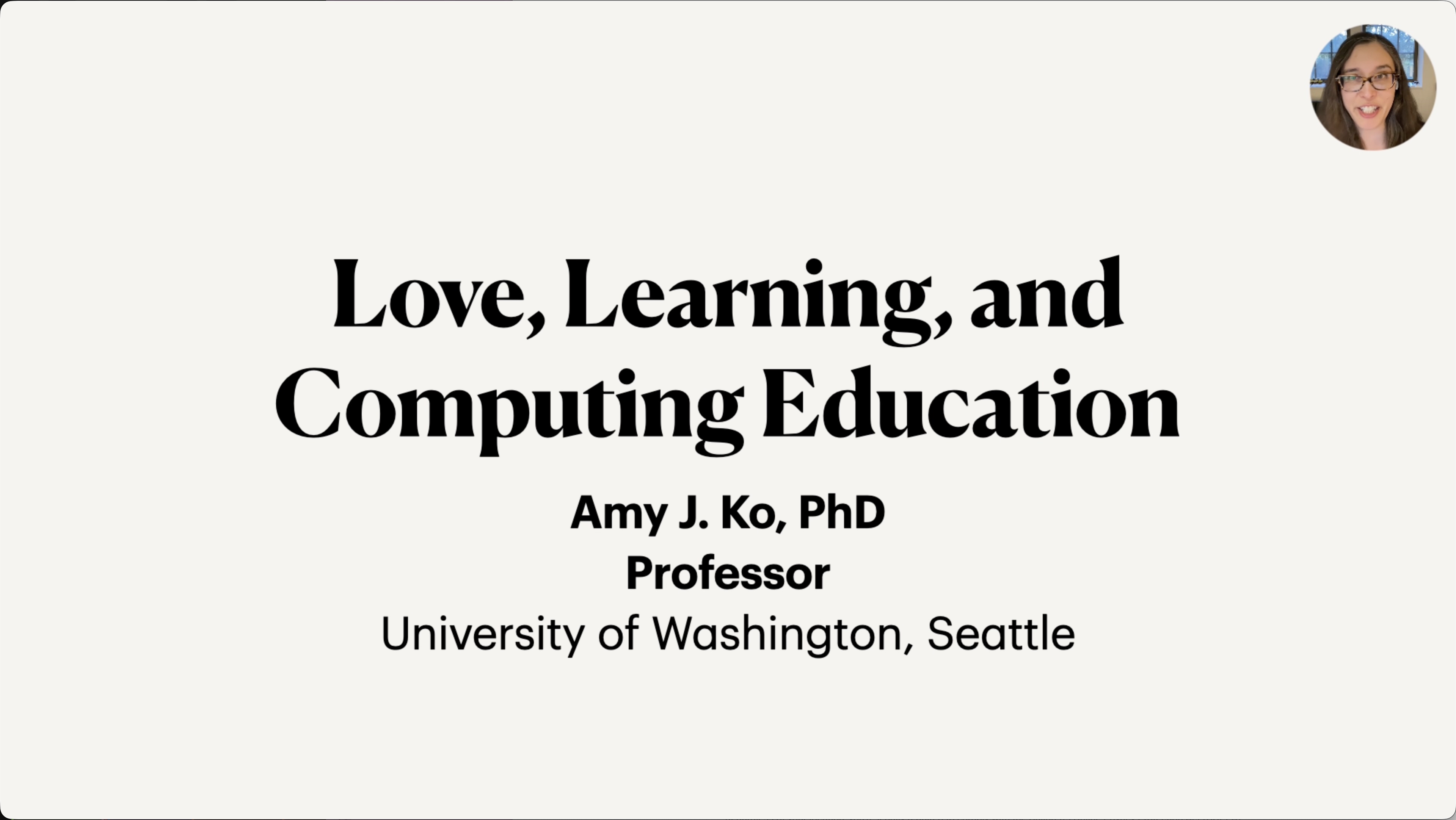 love, learning, and computing education