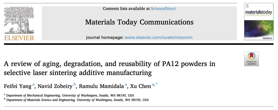 A Review of Aging, Degradation, and Reusability of PA12 Powders in Selective Laser Sintering Additive Manufacturing