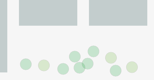 Screenshot from the FrogPond web app. Dragging frogs out of the ponds and tanks causes them to fall into the light gray area. When you run the simulation, these frogs will disappear.