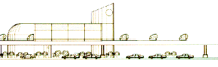 [view of Skycar
station in distance]