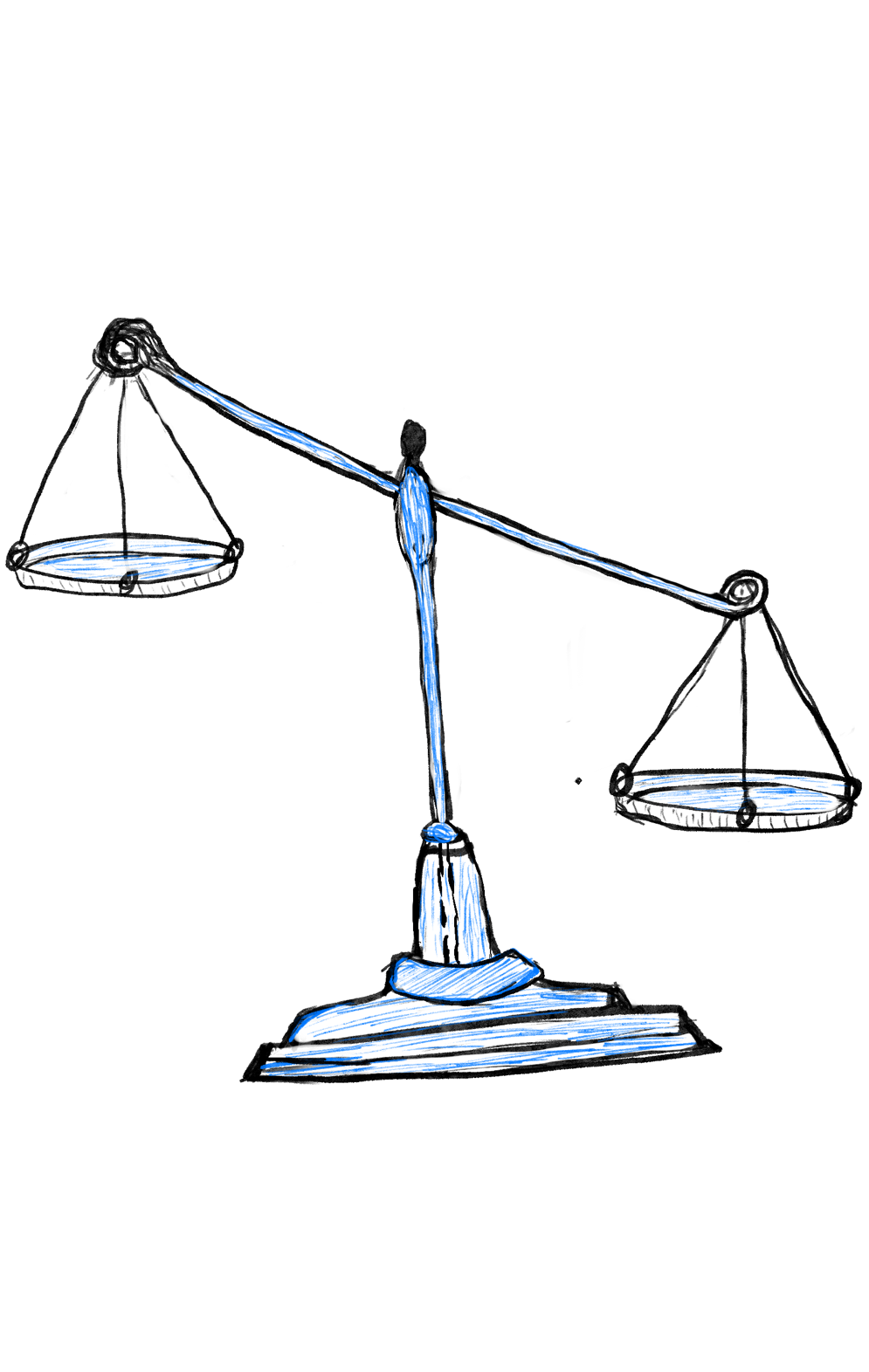 Sketch of of a scale representing policy research