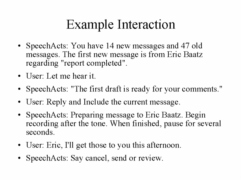 What is an example of interaction?