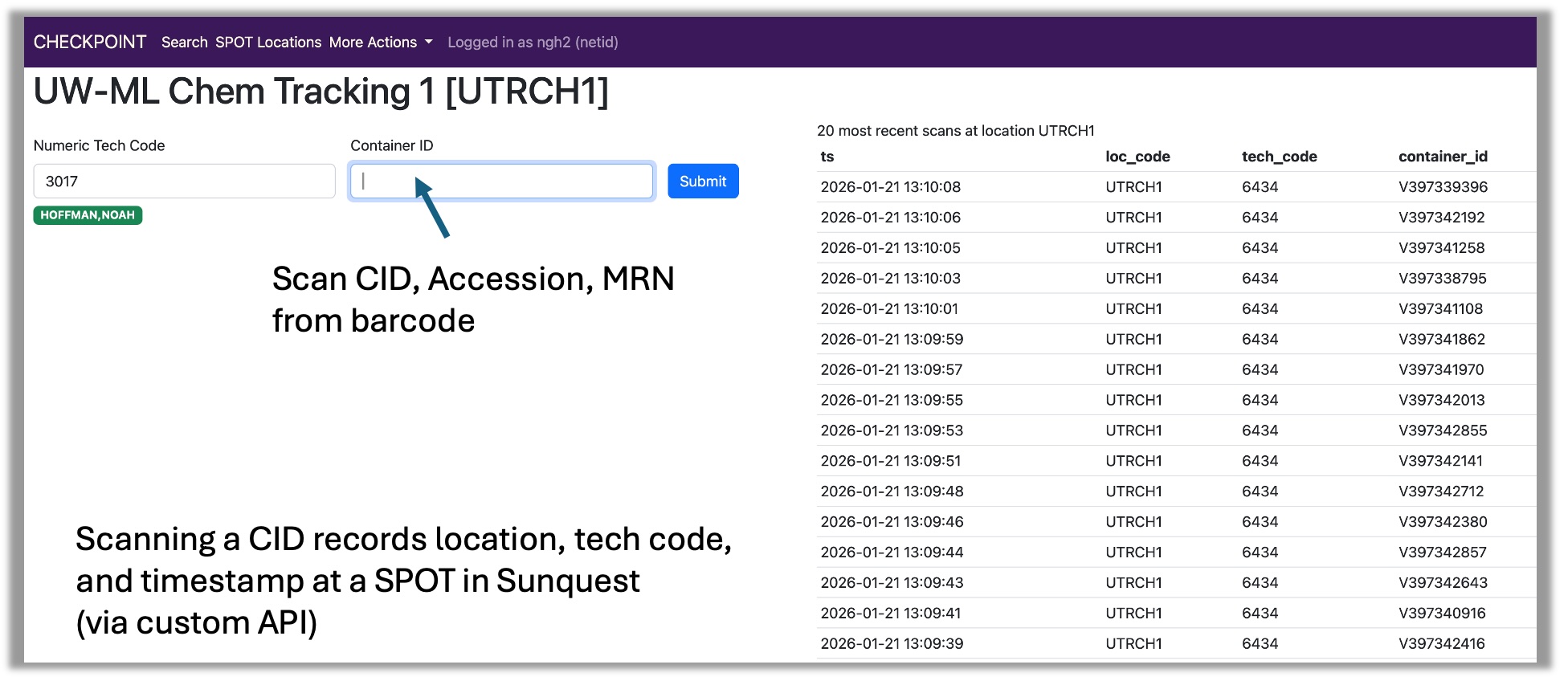Checkpoint screenshot