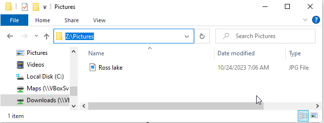 windows file explorer with the nav bar highlighted