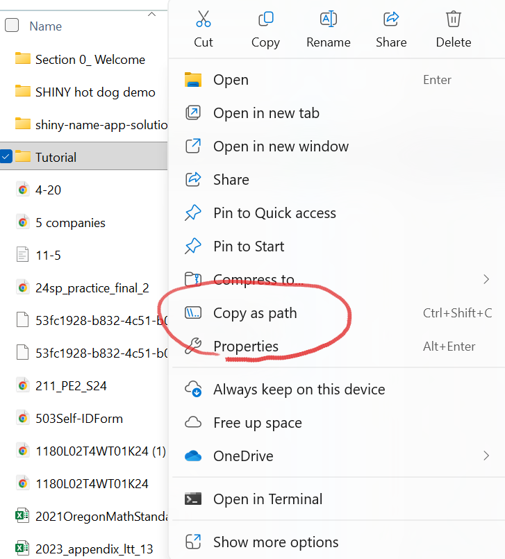 windows file explorer right click menu