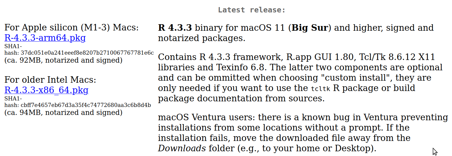 download R for mac