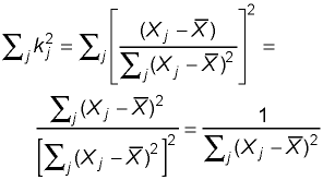 sum of the squared weights