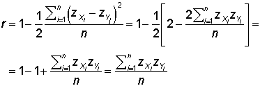 Formulas for Correlation Coefficient