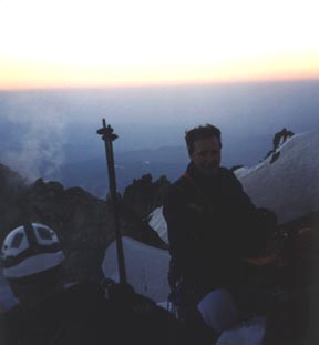 Tom at Dawn above Crater Rock