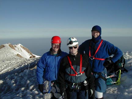 Tom, Scott and Tyler at Summit of Mt. Hood