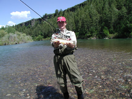 Tom with brown trout on South Fork of Snake 2002